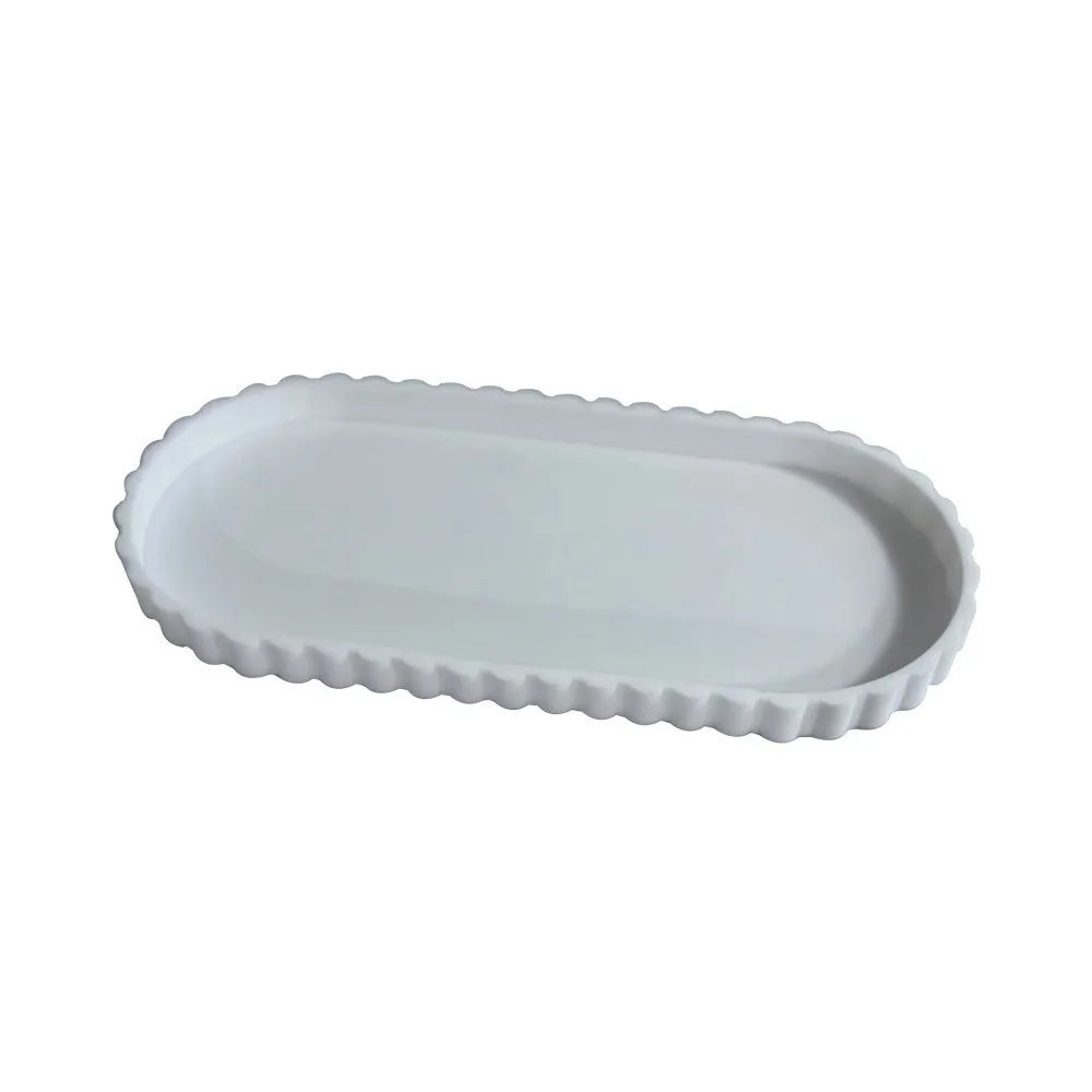 Marble-Look Silicone Vanity Tray