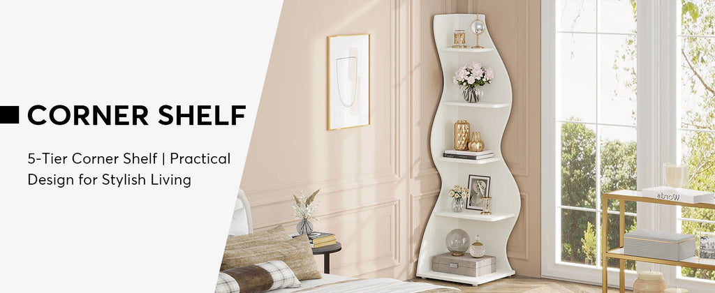 5-Tier Corner Bookshelf
