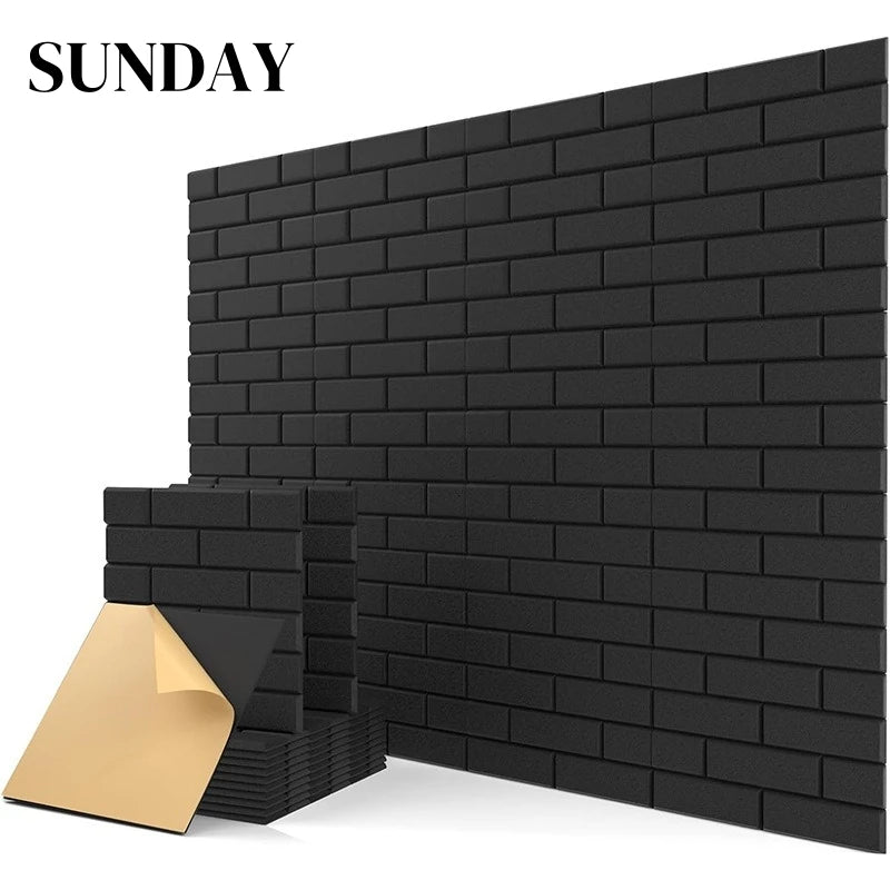 Faux Wood Peel & Stick Acoustic Panels — detail view