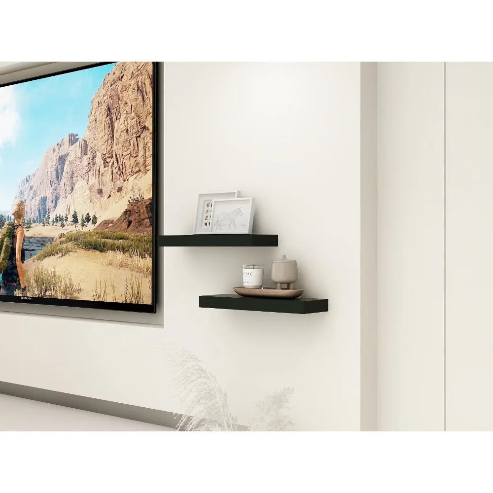 Black MDF Floating Wall Shelves