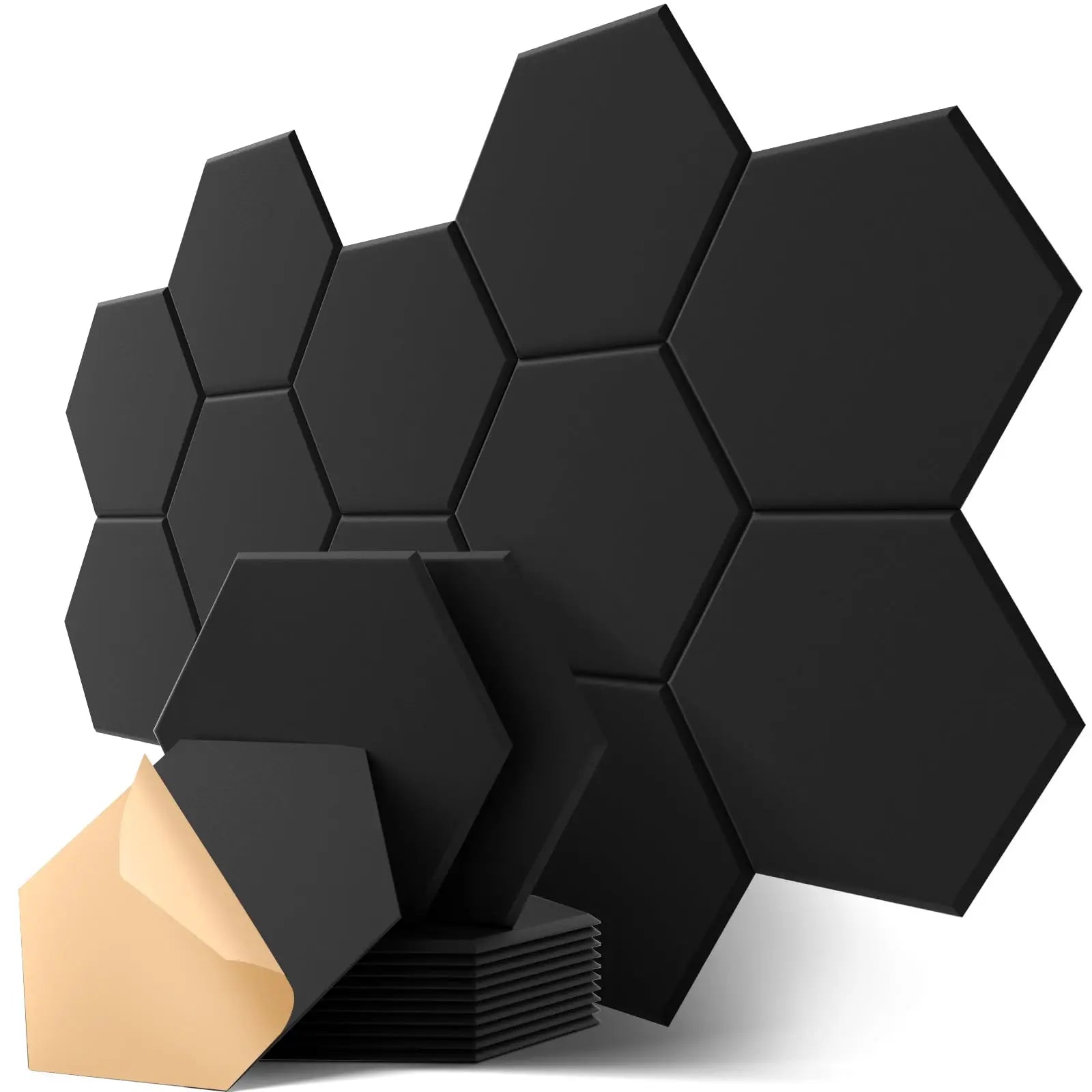18-Pack Hexagonal Self-Adhesive Acoustic Panels