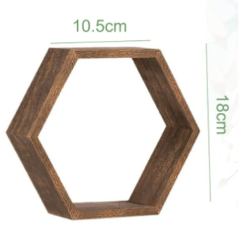 Hexagonal Floating Wall Shelves