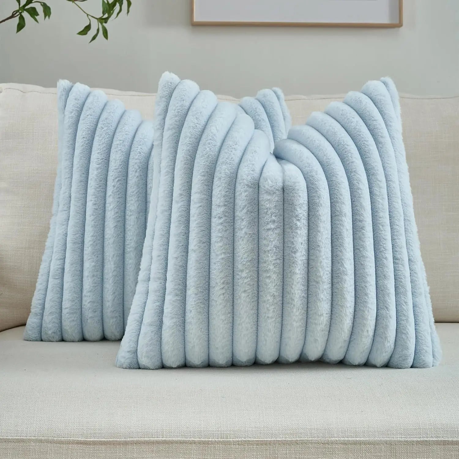 PlushStripe Cushion Cover