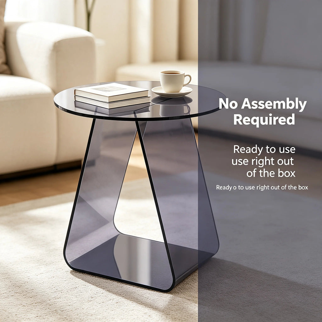 Clear Acrylic Round Side Table