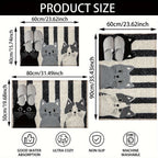 Striped Cat Waterproof Area Rug