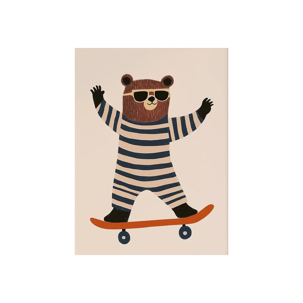 Skateboarding Dachshund Canvas Print