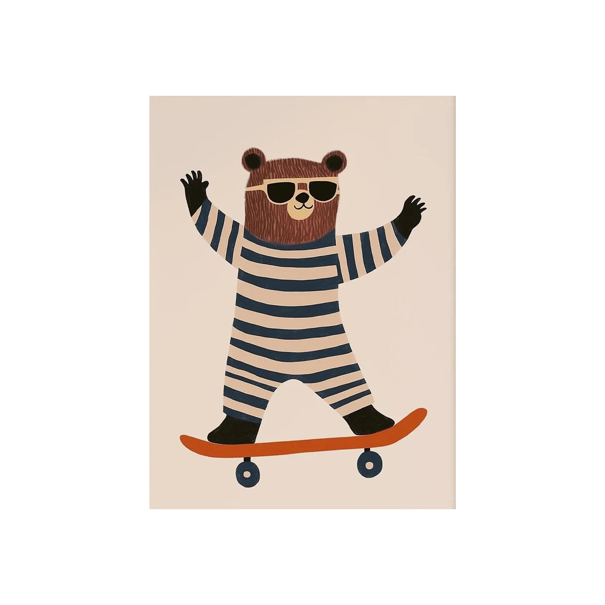 Skateboarding Dachshund Canvas Print