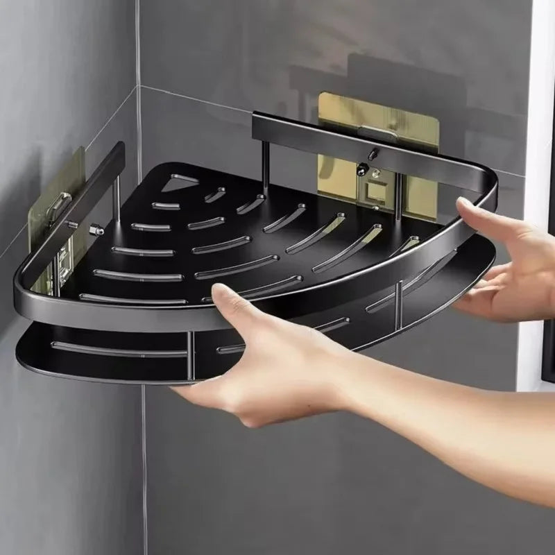 No-Drill Corner Shower Shelf
