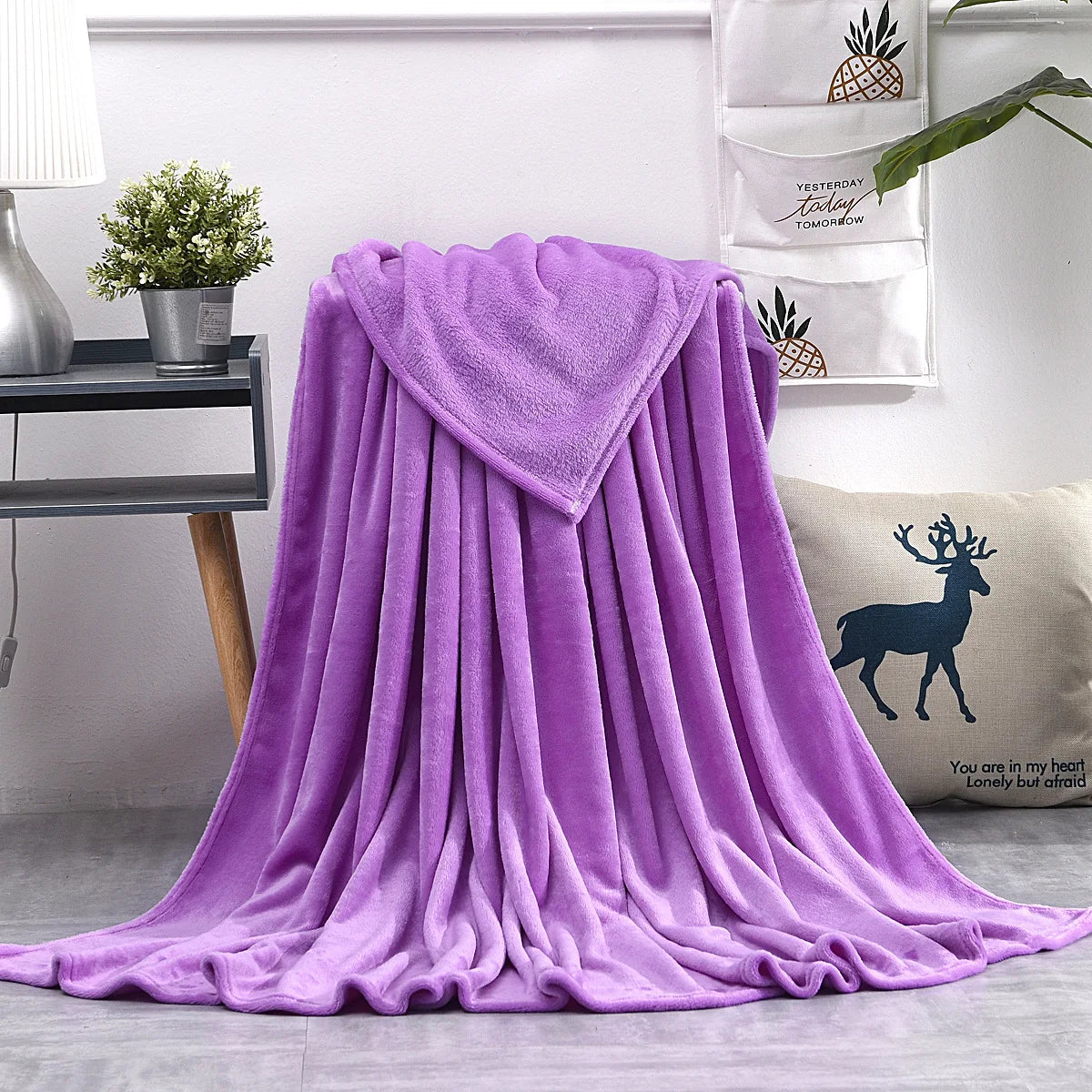 Coral Fleece Throw Blanket