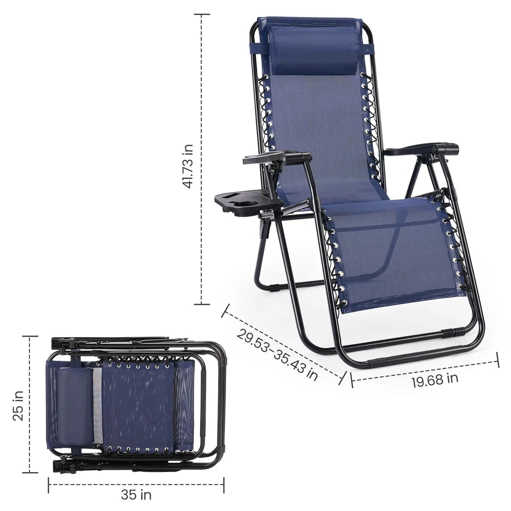 Set of 2 Zero-Gravity Outdoor Recliners