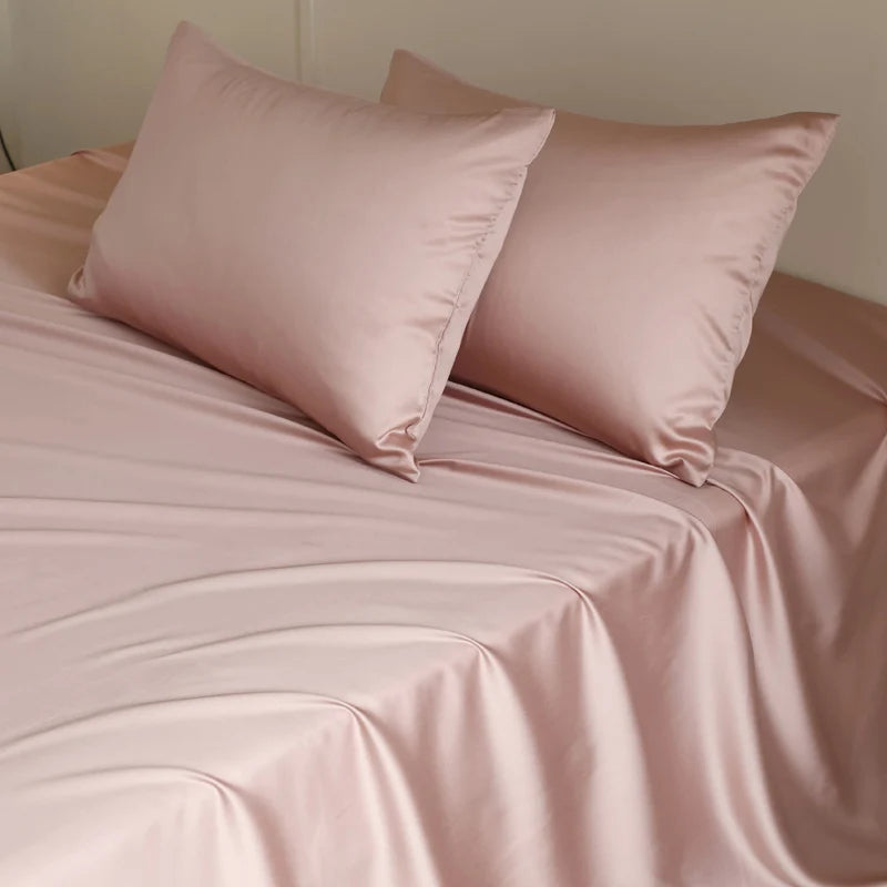 100% Silk Bed Sheet Set Luxury Mulberry Silk Bedding Sets Twin Full Double Queen King Size Fitted Sheet Flat Sheet Pillowcase