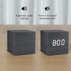 Wooden LED Digital Alarm Clock