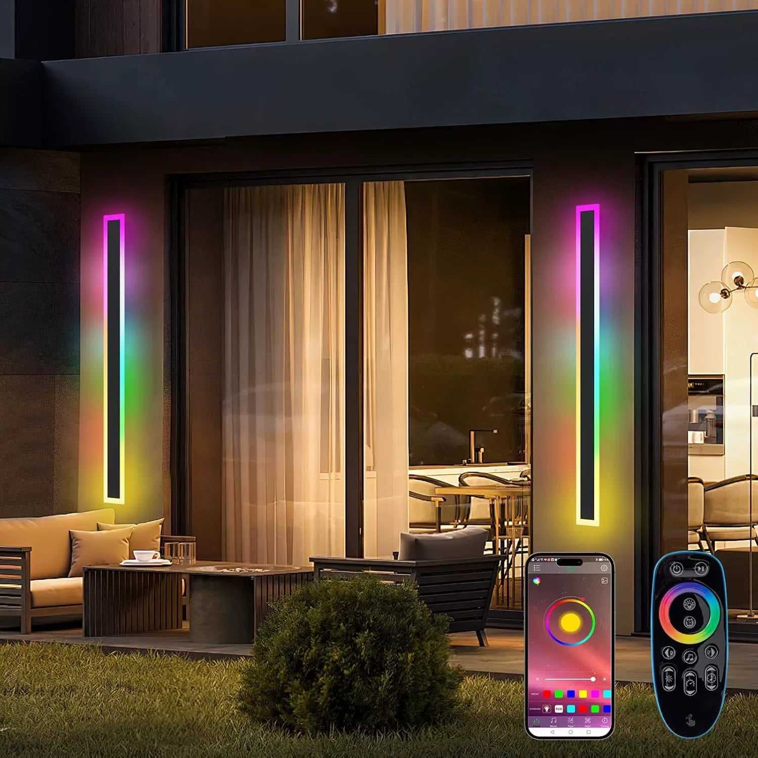 Remote-Control Outdoor Wall Light