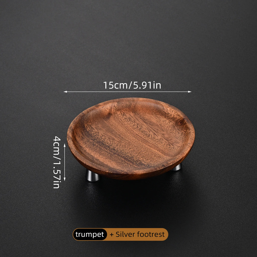 Round Wooden Serving & Display Tray