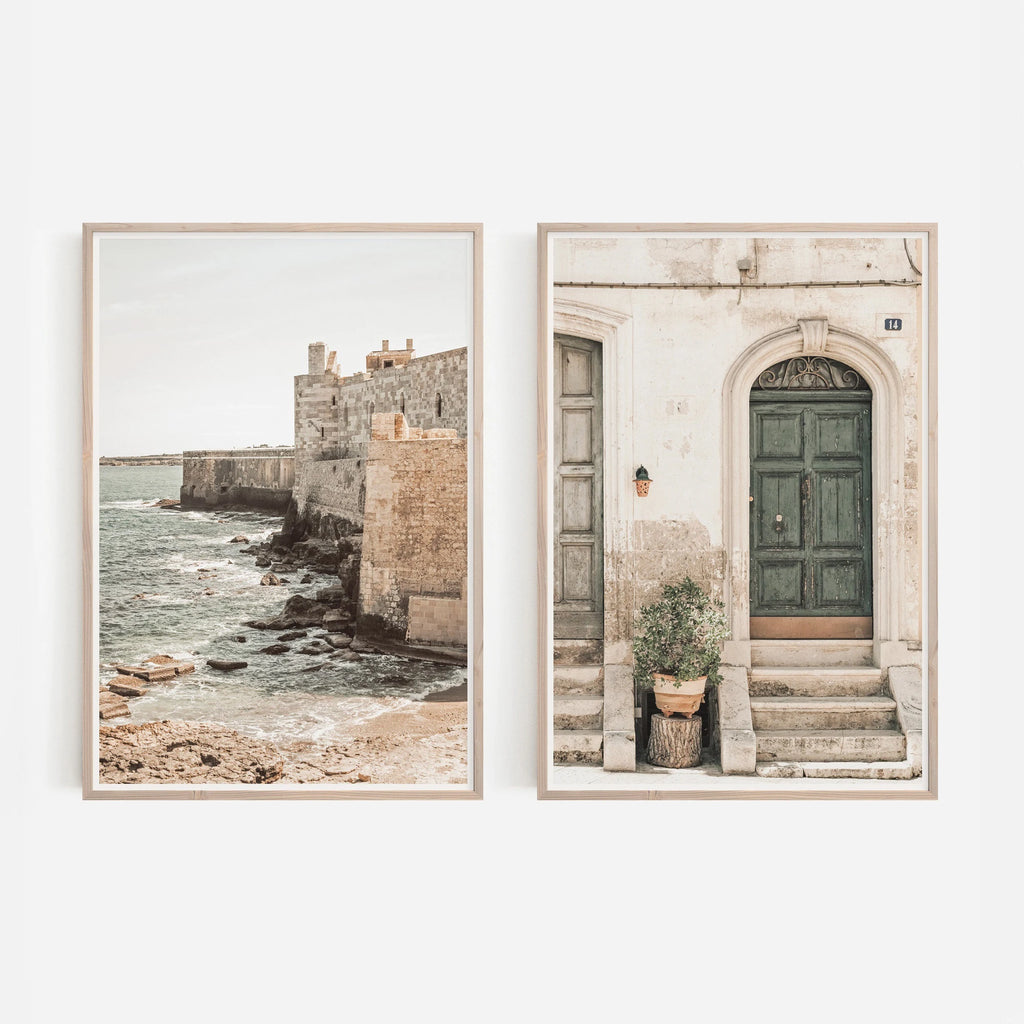 Olive Tree Shadow Canvas Print Set