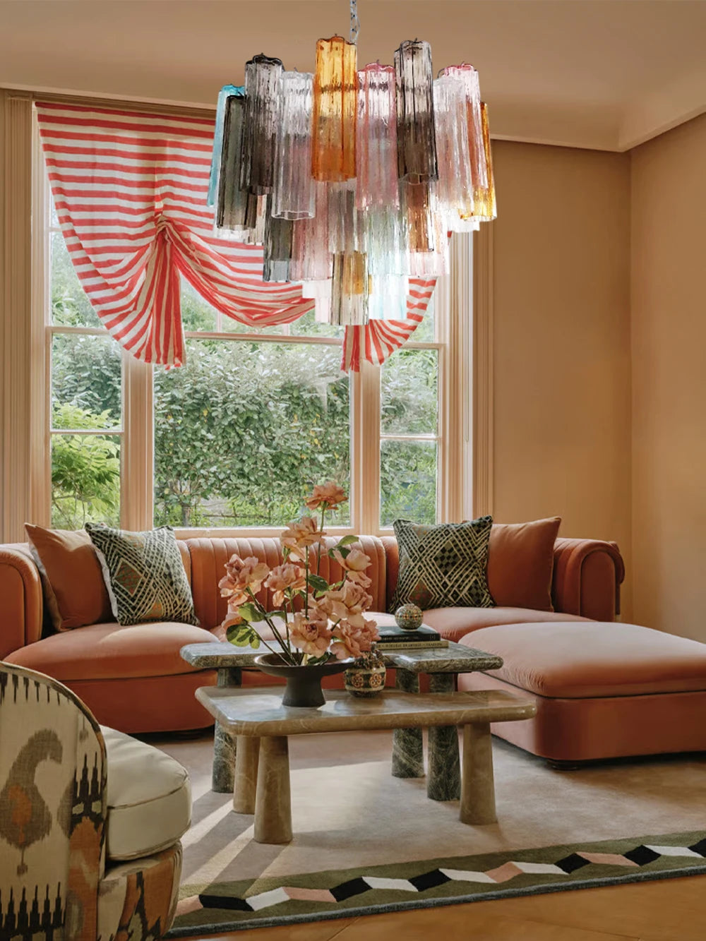 Art Glass Dimmable LED Chandelier