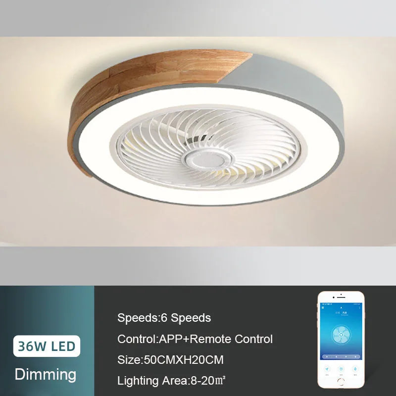 App Remote-Control Ceiling Fan with Light