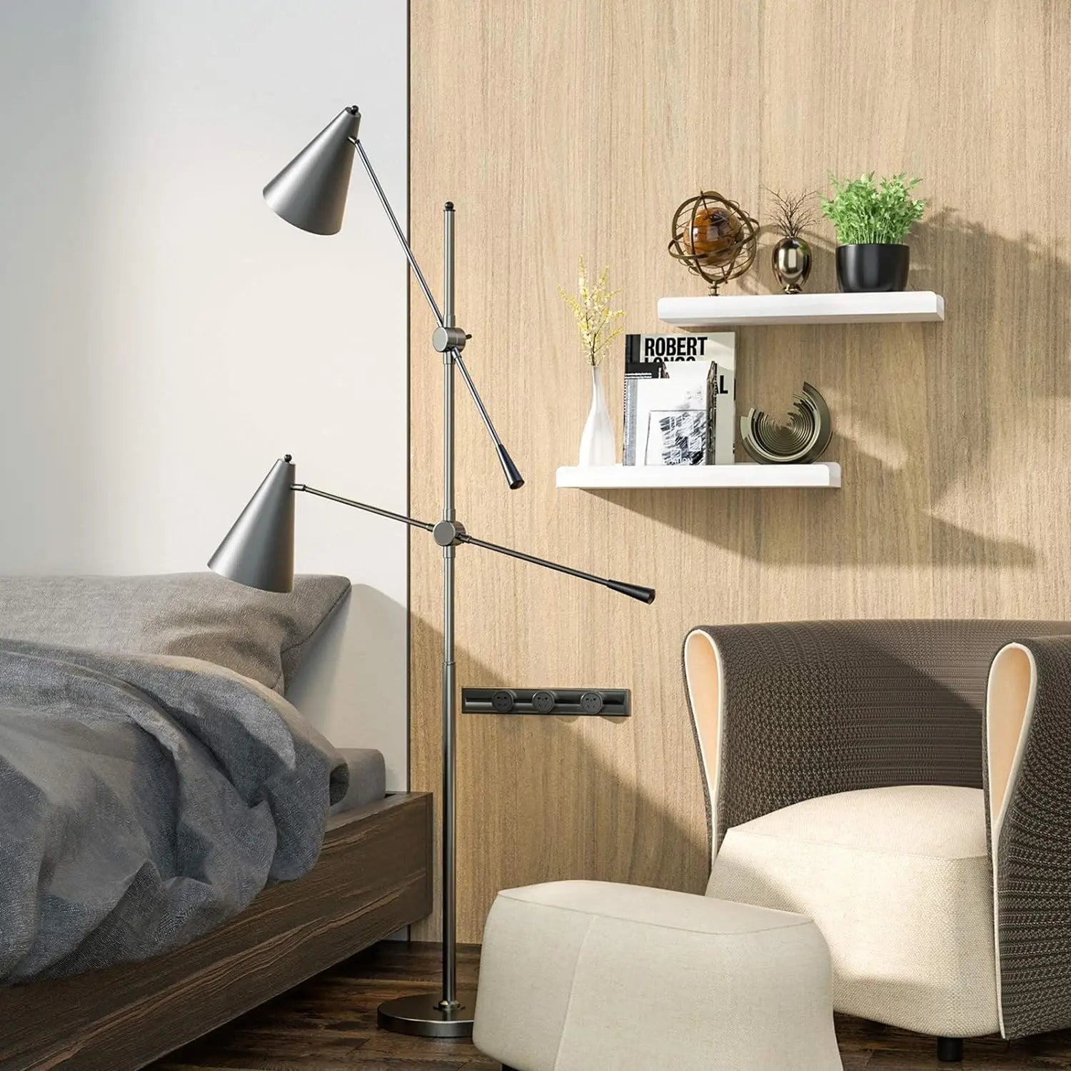 Rustic Wood Floating Shelves - Set of 2