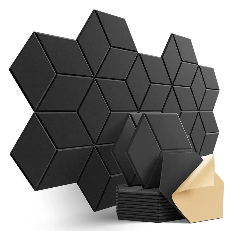 Sound-Absorbing Acoustic Panels 12-Pack