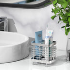 Toothbrush Holders for Bathroom Stainless Steel Electric Toothbrush Holder Wall Mounted Shower Toothbrush Toothpaste Holder