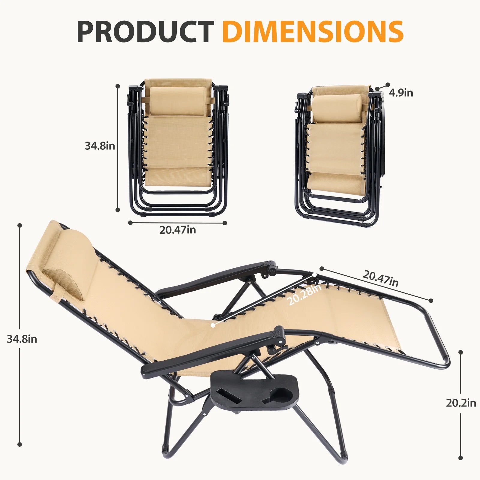 Set of 2 Zero-Gravity Outdoor Recliners