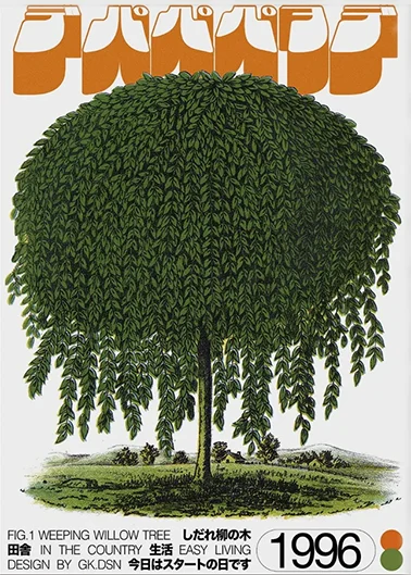 Retro Okinawa Travel Tree Canvas Print