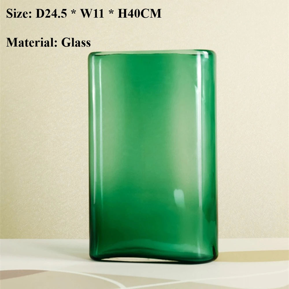 Amber Cylinder Glass Vase