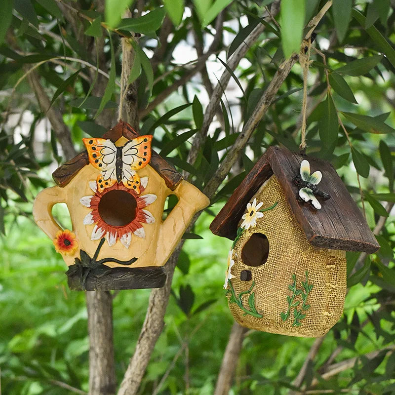 Resin Sack Shower Birdhouse Outdoor Craft Ornament