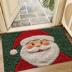 Gingerbread & Santa Christmas Door Mat