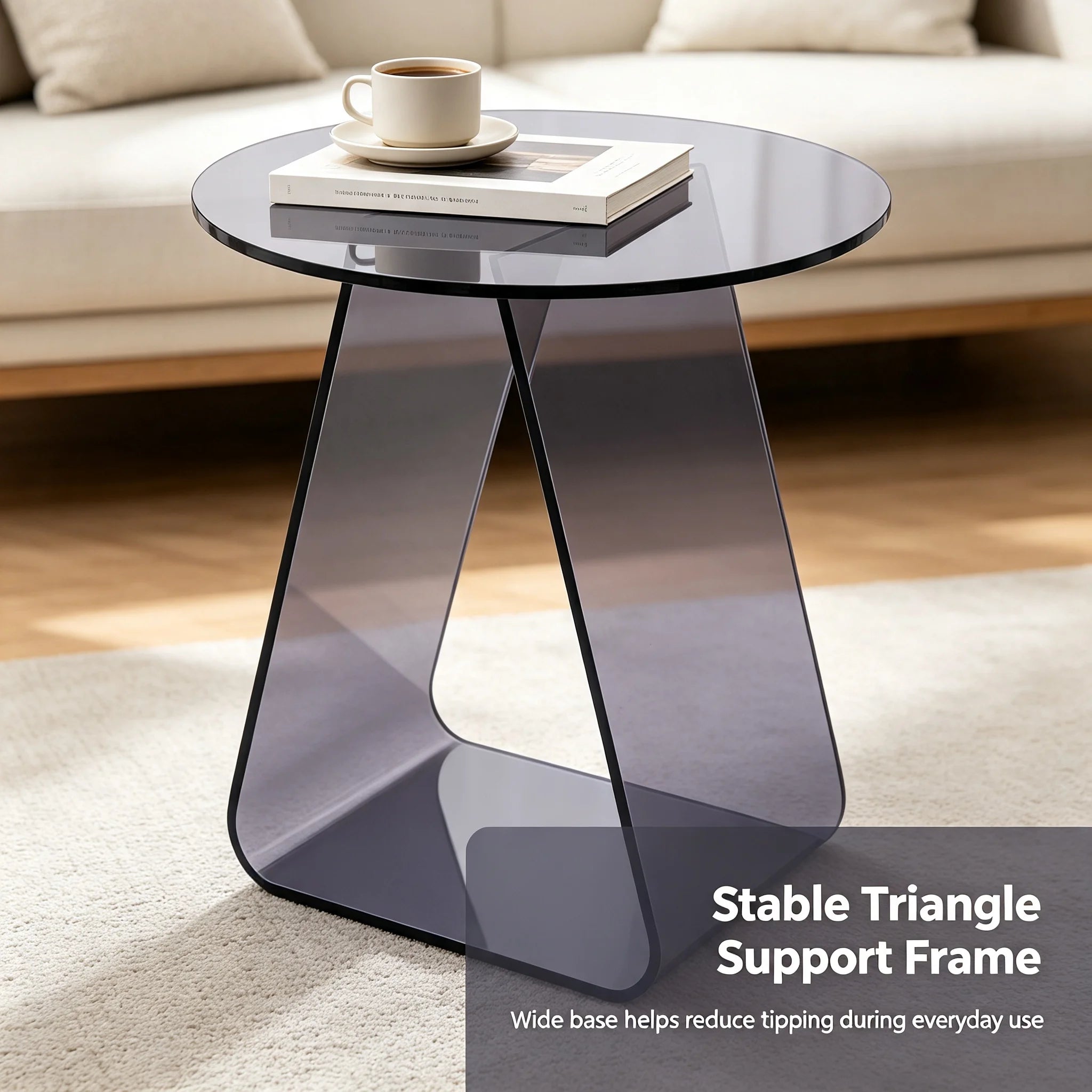 Clear Acrylic Round Side Table