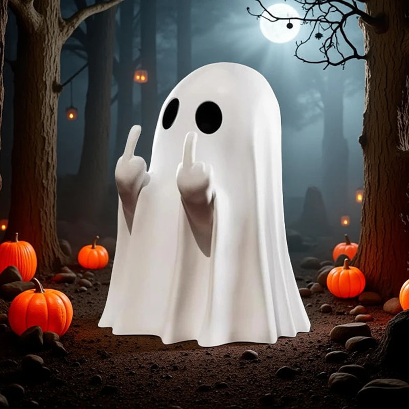 Cheeky Ghost Middle Finger Figurine