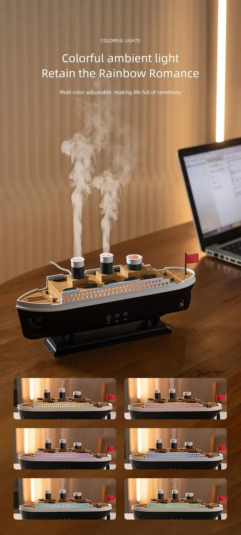 Color-Light Rain Cloud Aroma Diffuser