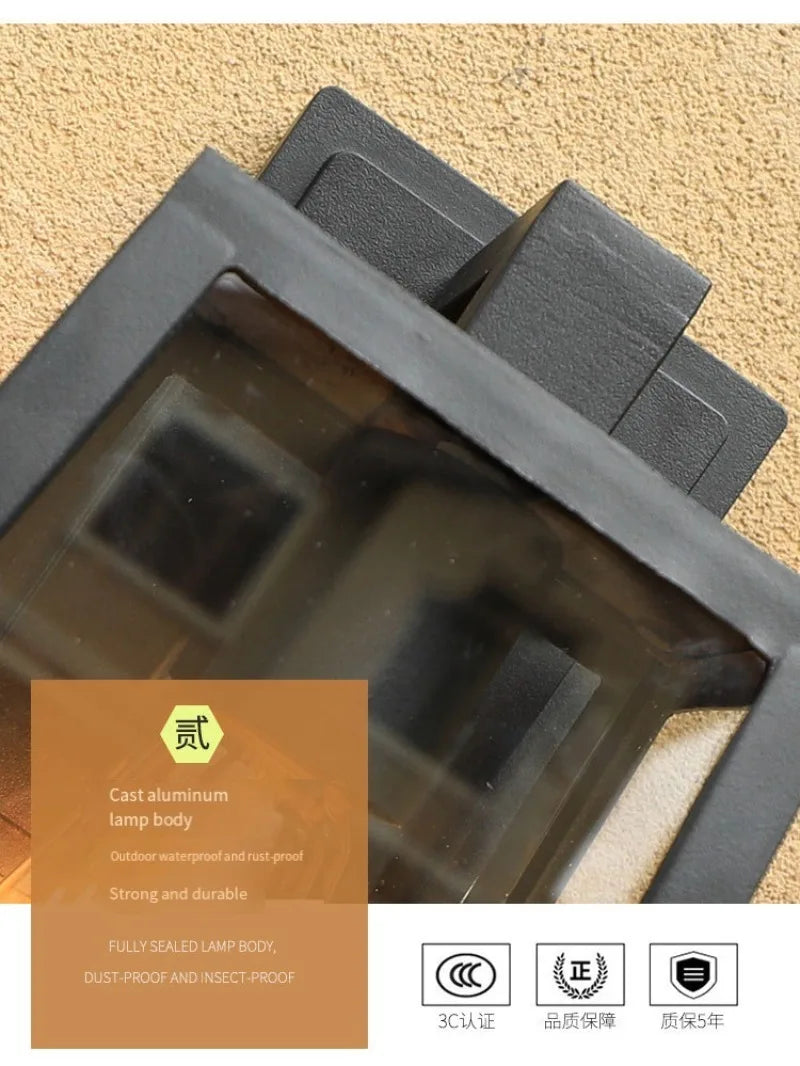 European-Style Waterproof Outdoor Wall Lamp