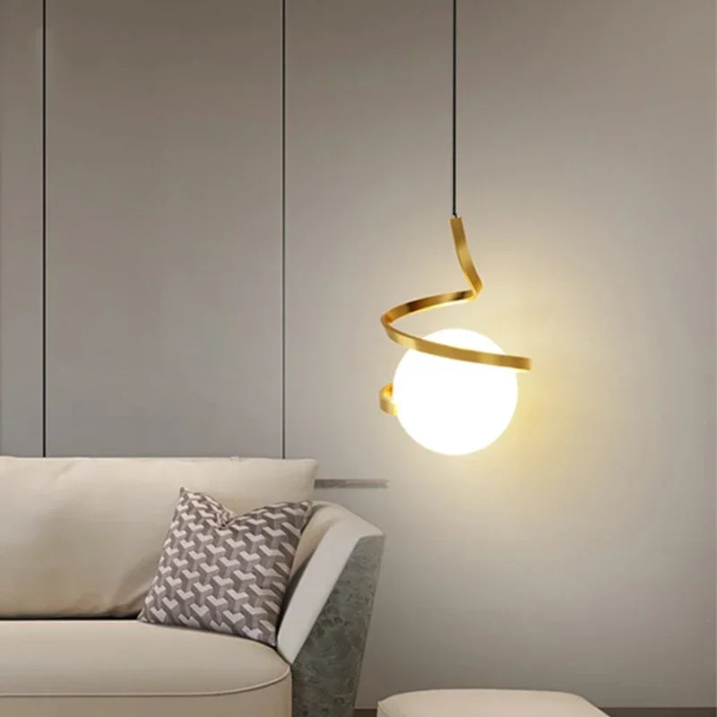 Modern LED Pendant Lights Indoor Lighting Glass Hanging