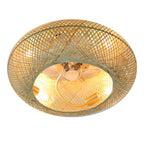 Bamboo Remote-Control Ceiling Fan with Light