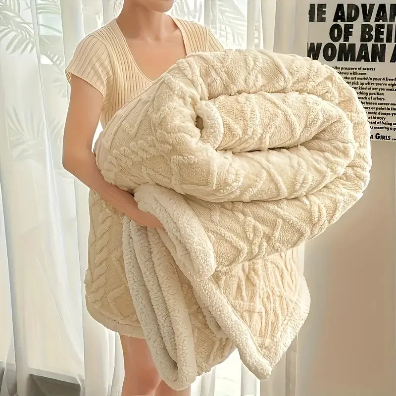 7 lb Weighted Sherpa Fleece Blanket