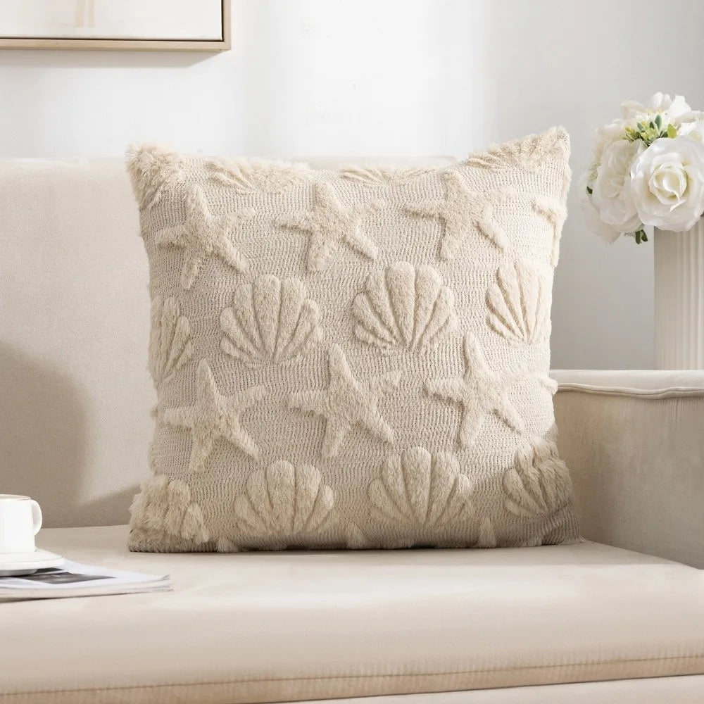 Bunny Bow & Daisy Plush Pillow Cover
