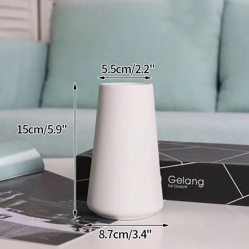 Nordic White Ceramic Vase Set