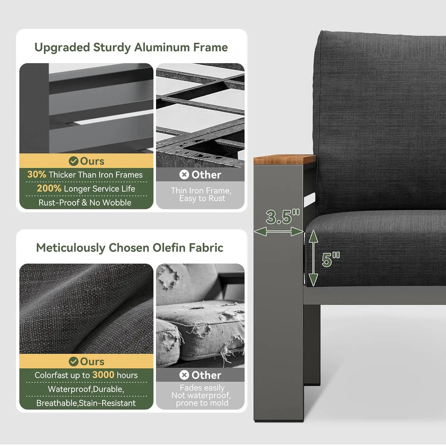 Aluminum Patio Conversation Set