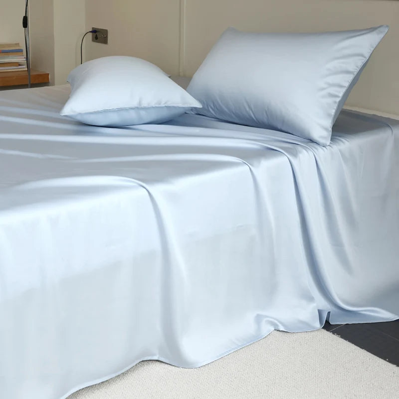 100% Silk Bed Sheet Set Luxury Mulberry Silk Bedding Sets Twin Full Double Queen King Size Fitted Sheet Flat Sheet Pillowcase