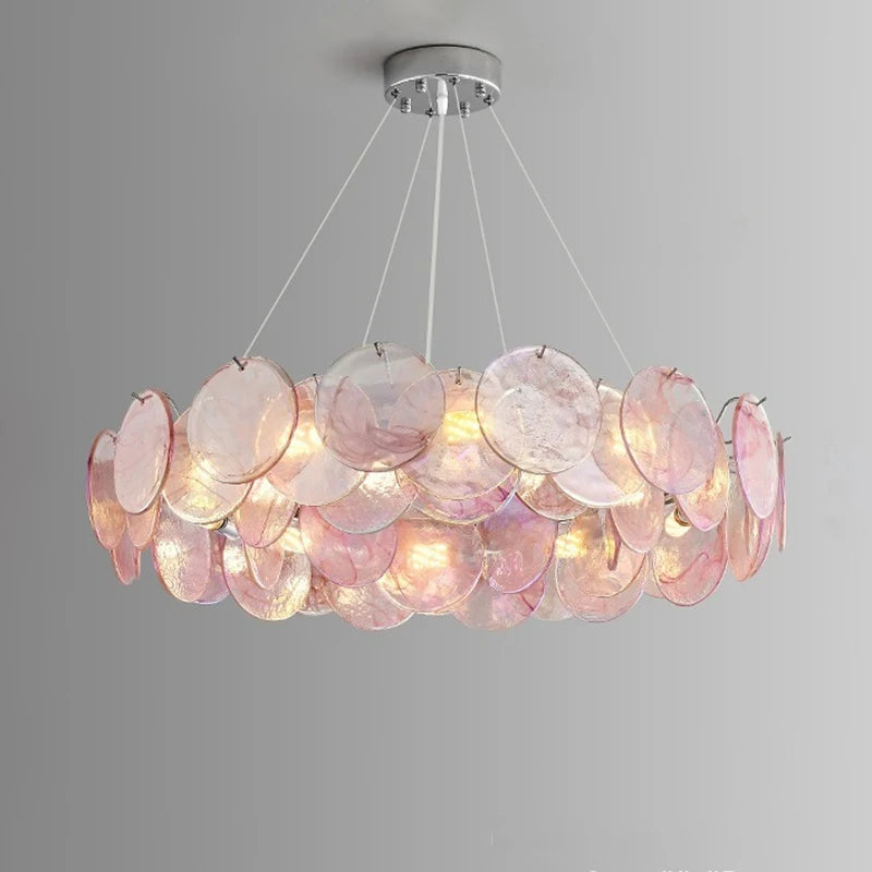 Italian-Style Multicolor Glass Chandelier