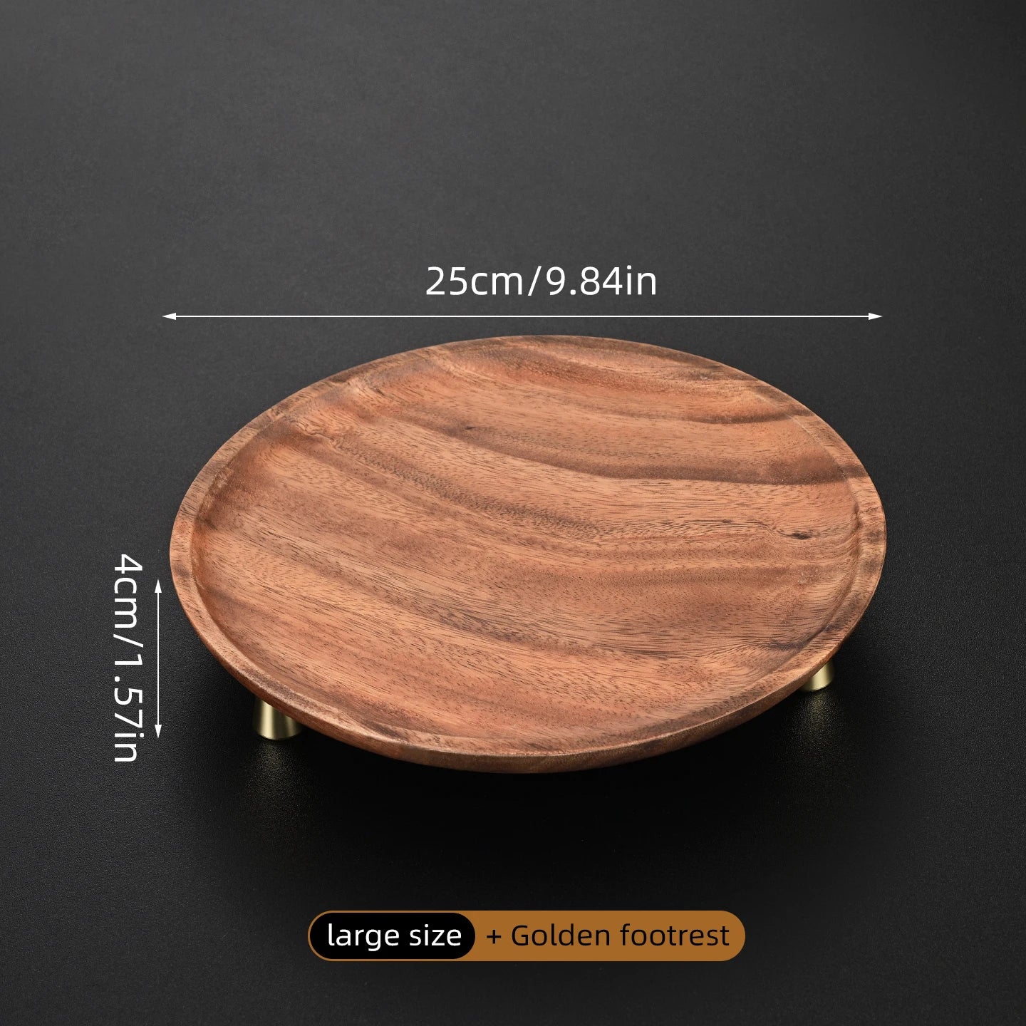 Round Wooden Serving & Display Tray