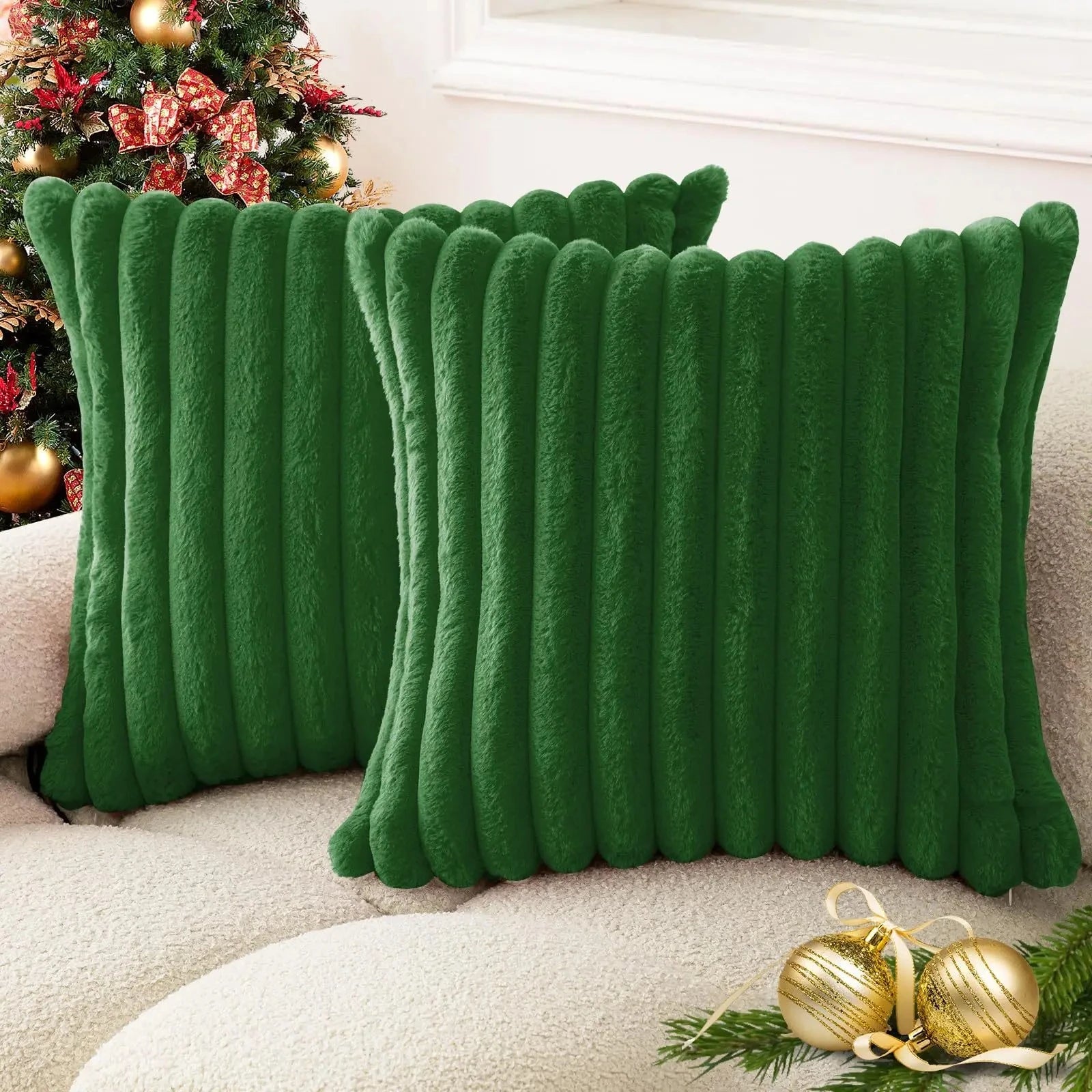 PlushStripe Cushion Cover