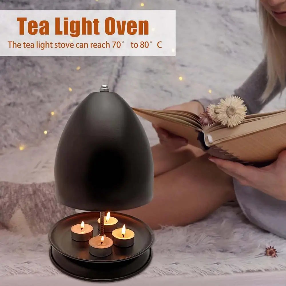 Tea Light Candle Heater Metal Tea Light Stove And Oven Large Space