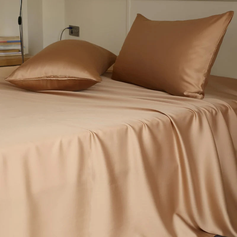 100% Silk Bed Sheet Set Luxury Mulberry Silk Bedding Sets Twin Full Double Queen King Size Fitted Sheet Flat Sheet Pillowcase