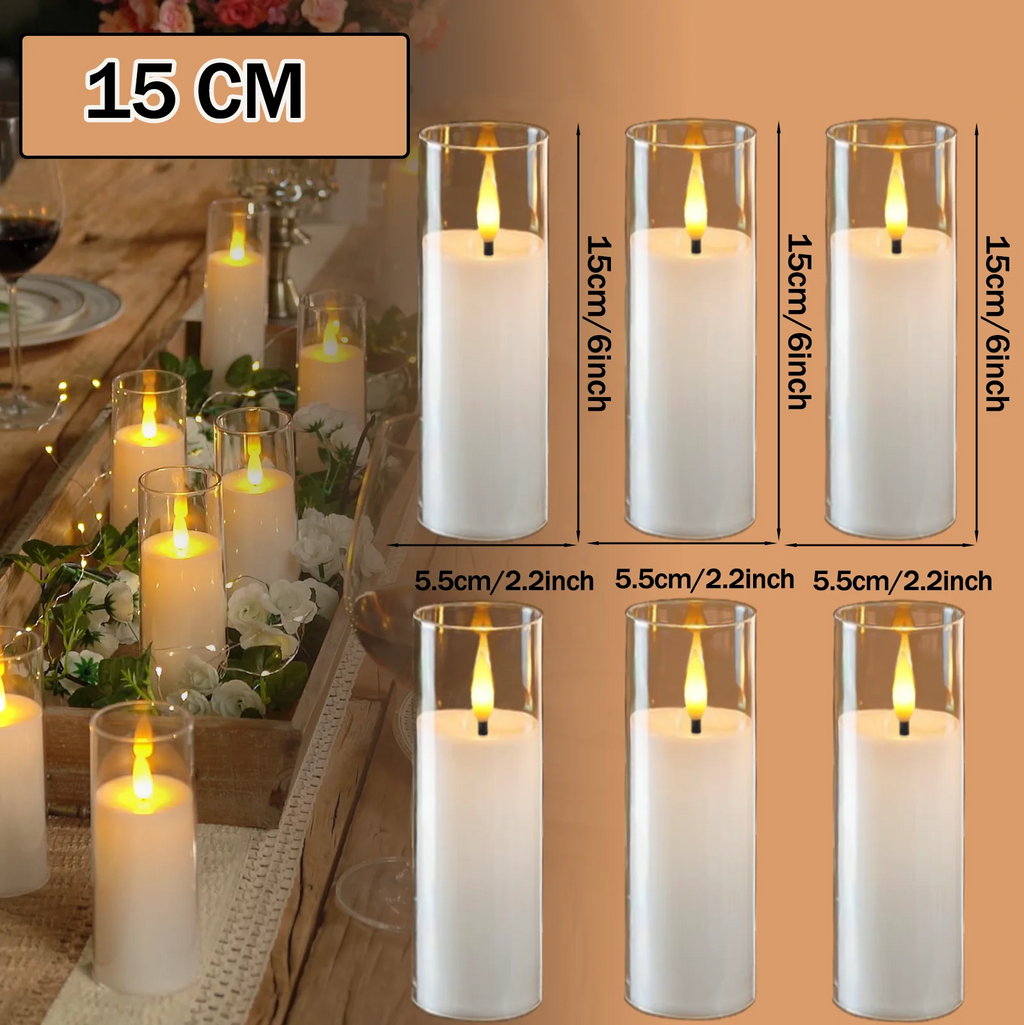 Flameless Acrylic LED Candles