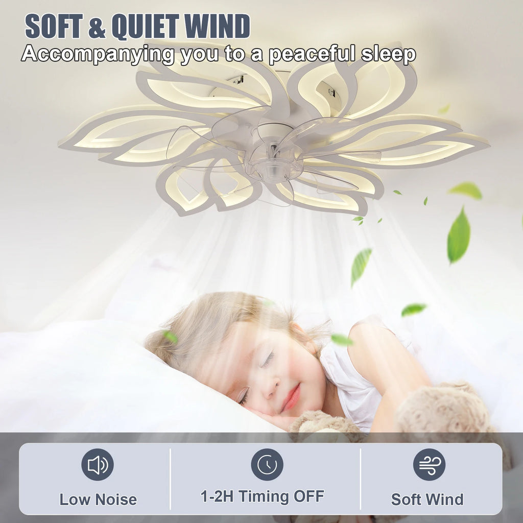 26-Inch Remote-Control Ceiling Fan with Light