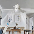 2pack Dimmable Remote-Control LED Ceiling Fan with Light