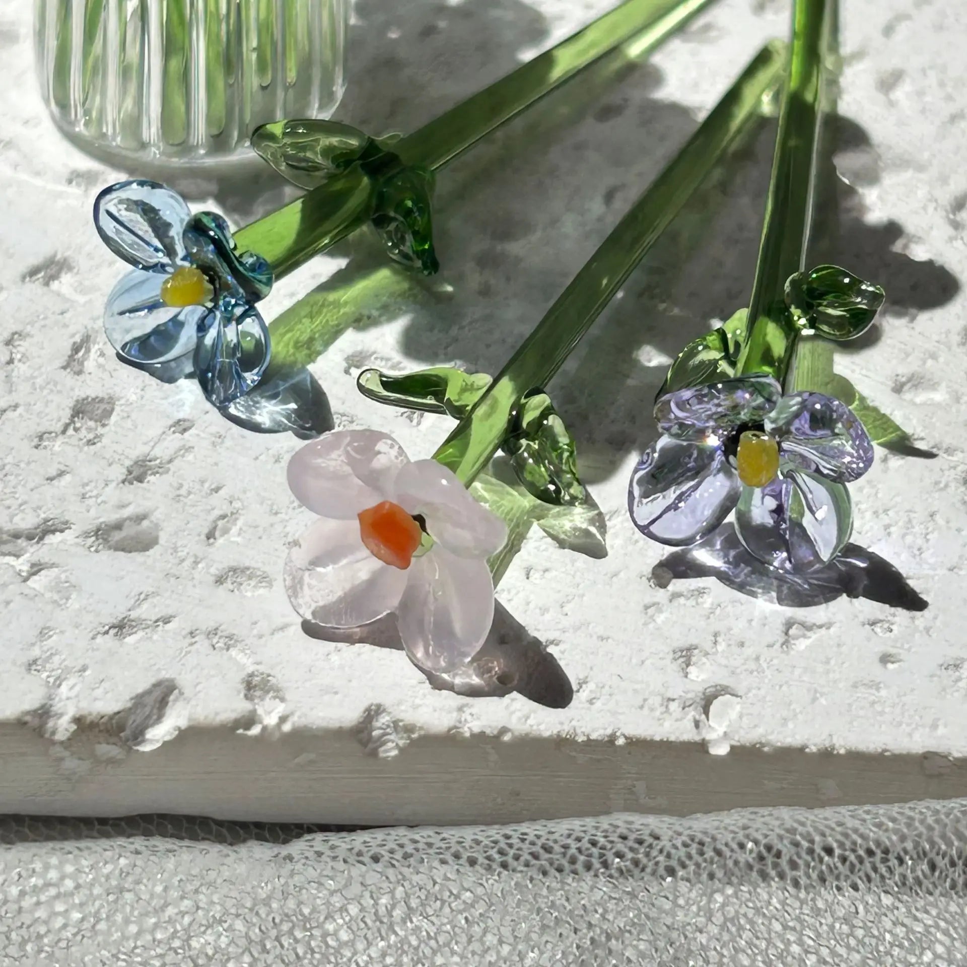 Hand-Blown Glass Flower Arrangement