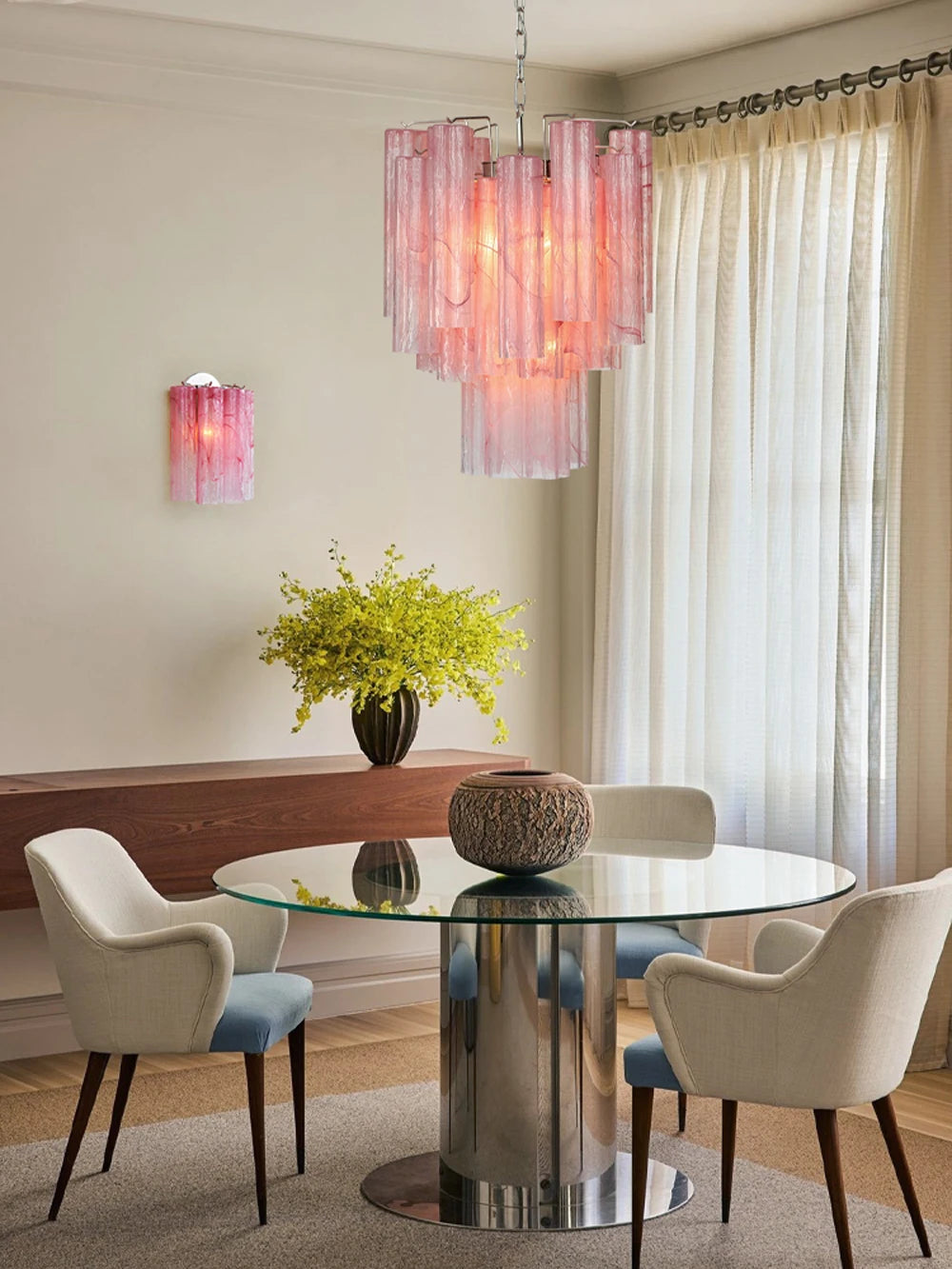 Art Glass Dimmable LED Chandelier